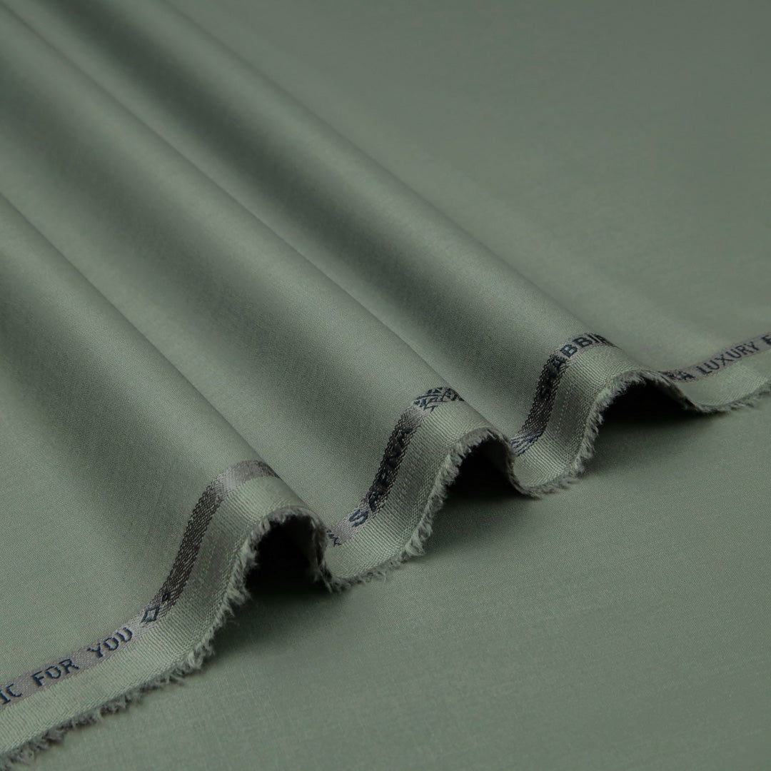 05 Sapna 2025 Steel Green Mens Unstitched Kameez Shalwar Fabric Summer Collection 2025 Shabbir Fabrics