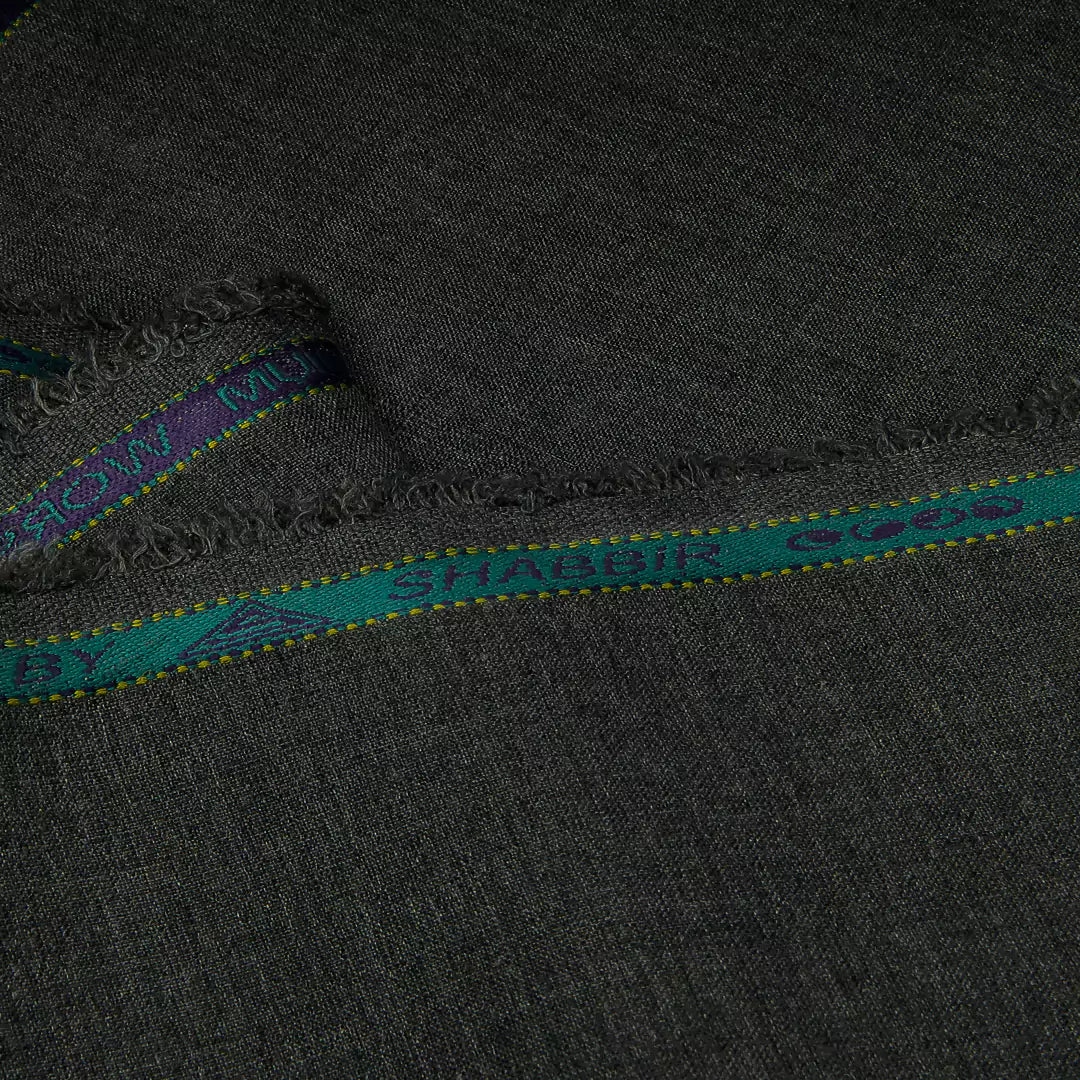 004 Premium Quality - FC Black - Unstitched Mens Winter Fabric by Shabbir Fabrics