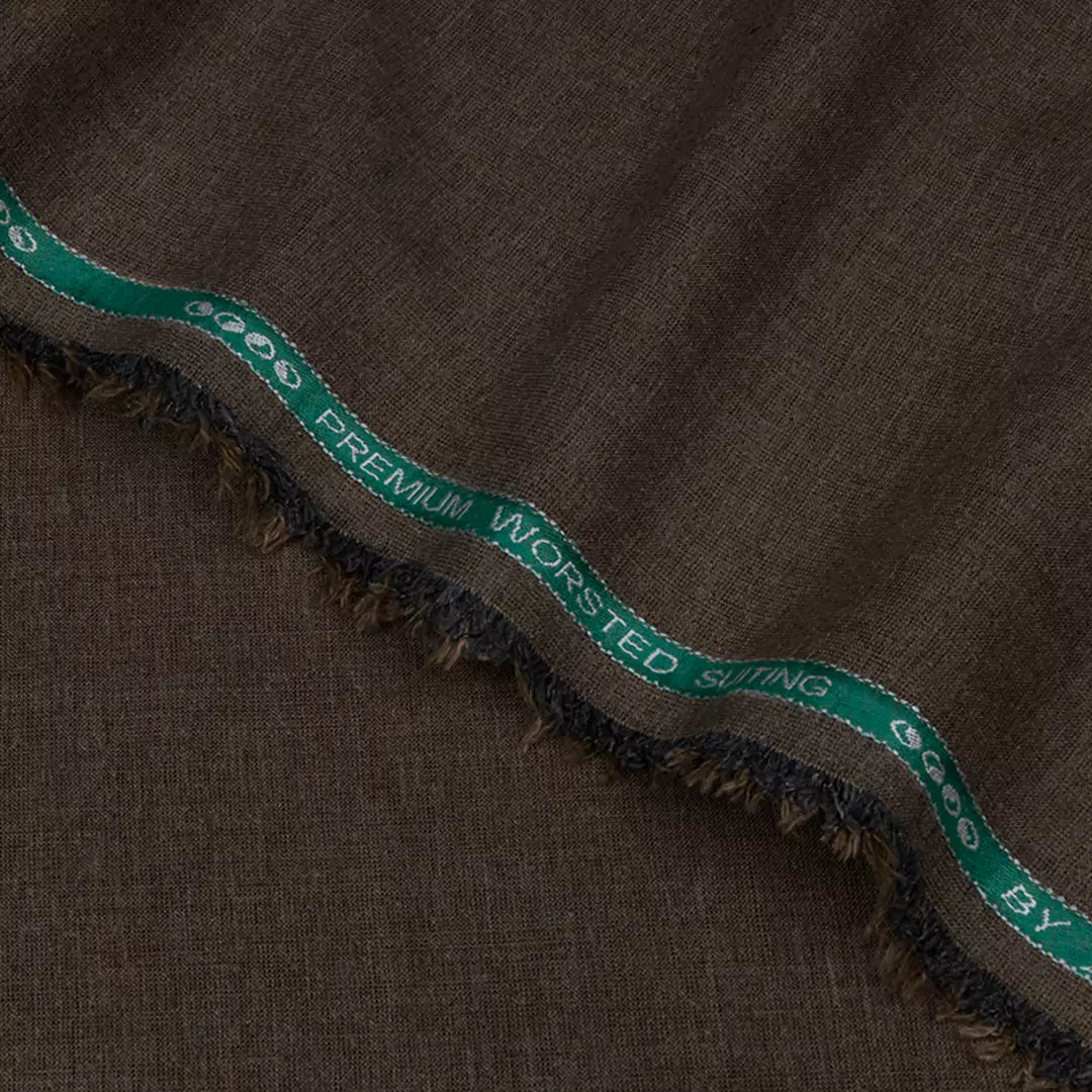 001 Premium Quality - Choco Brown - Unstitched Mens Winter Fabric by Shabbir Fabrics