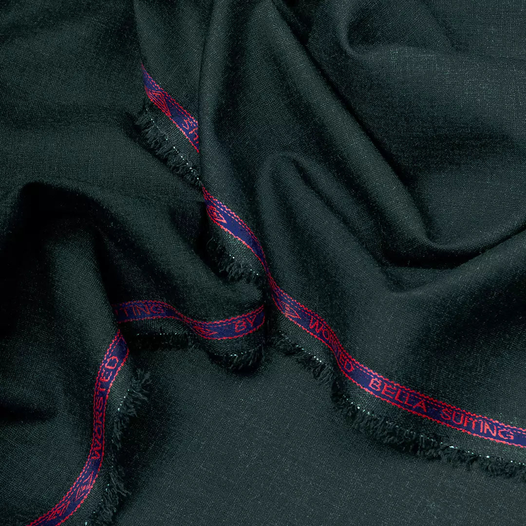 002 Worsted Bella - Dark Cyan Grey - Unstitched Mens Winter Fabric by Shabbir Fabrics
